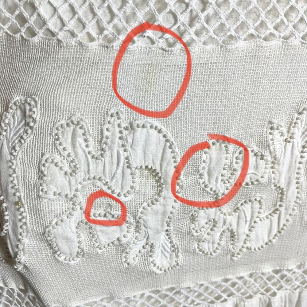 ANTHROPOLOGIE / LOVE THE LABEL The Aurora Beaded Maxi Dress Cream Sz Small - Picture 10 of 10